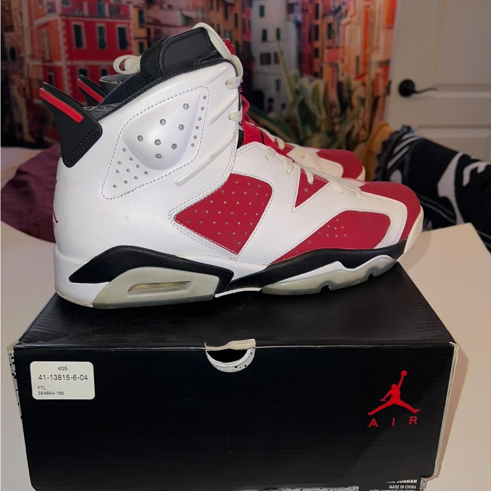 Jordan 6 carmines size 11.5
